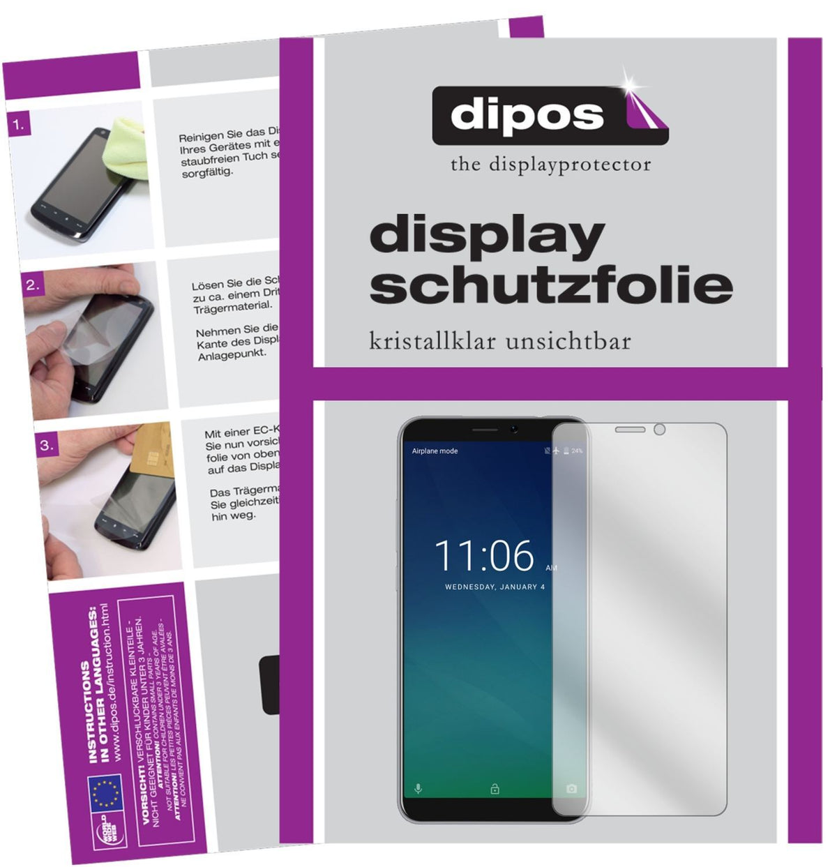 6x Schutzfolie klar für KEECOO P11 Display-Schutzf (1)