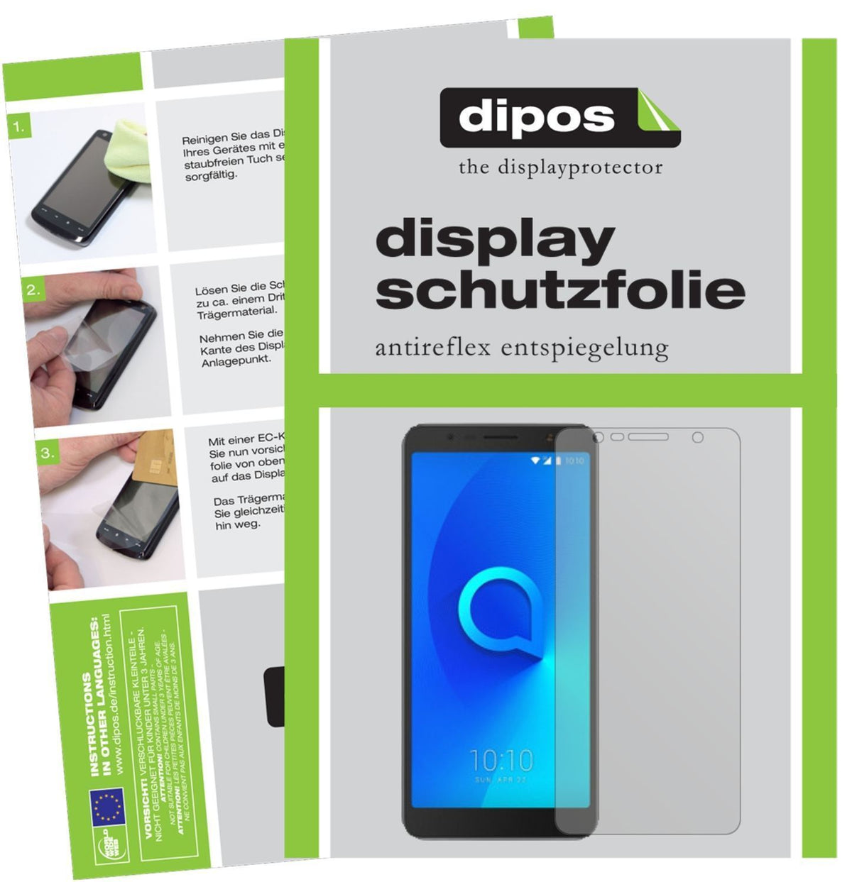 6x Schutzfolie matt für Alcatel 3C Display-Schutzf (1)