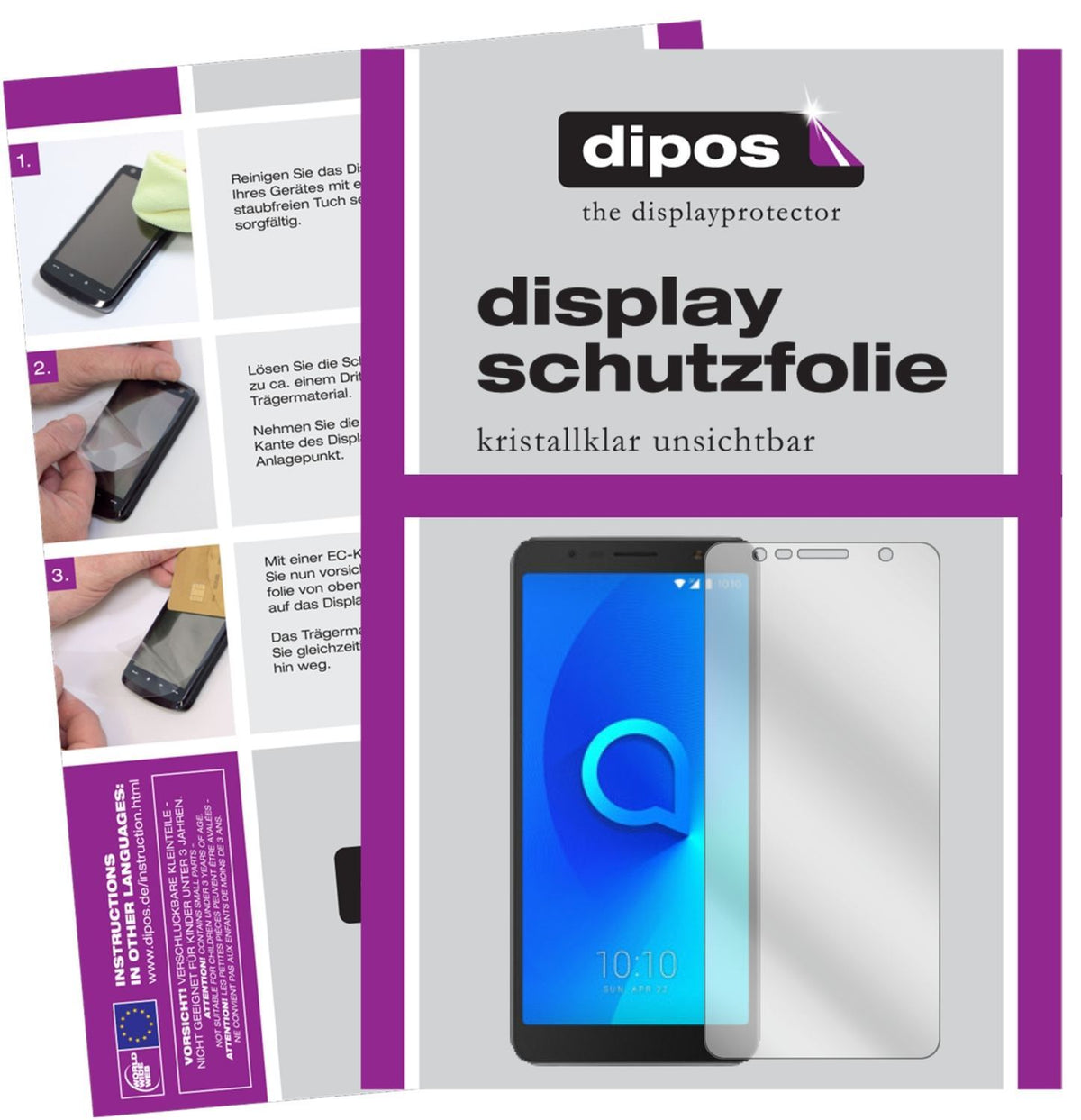 6x Schutzfolie klar für Alcatel 3C Display-Schutzf (1)