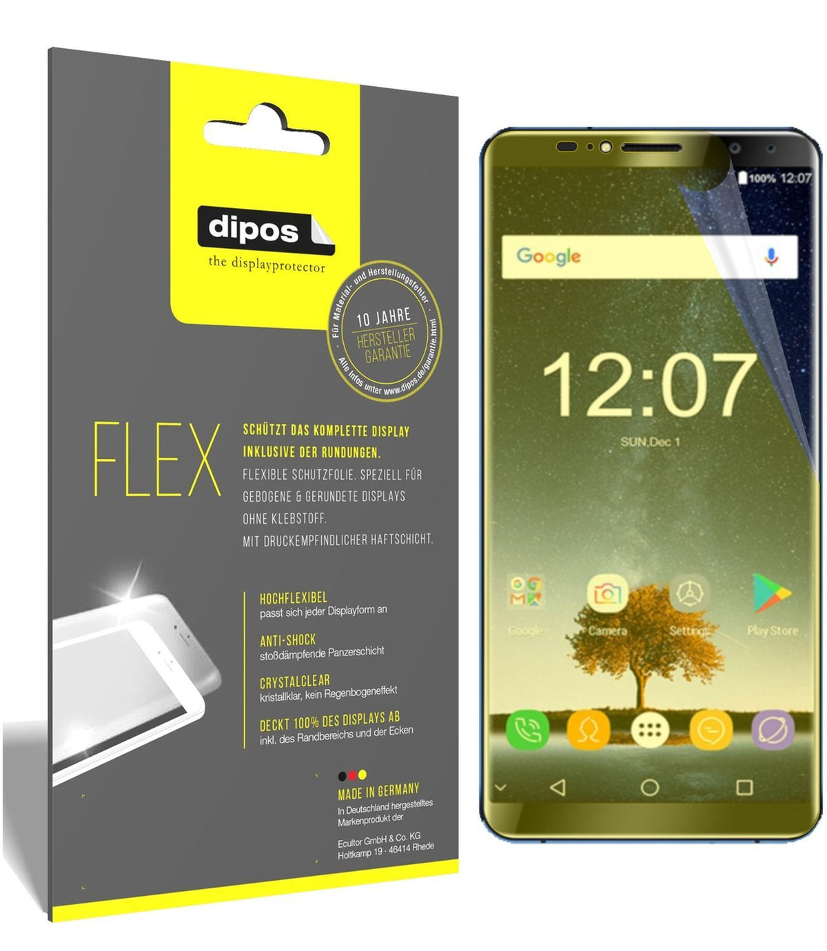 3x 3D Full Cover Schutzfolie für Oukitel K6 (1)