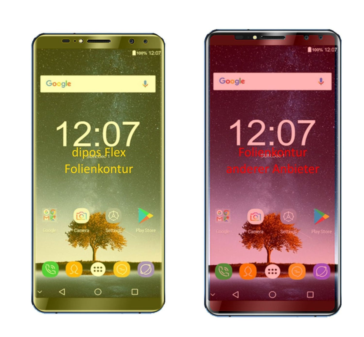 3x 3D Full Cover Schutzfolie für Oukitel K6 (2)