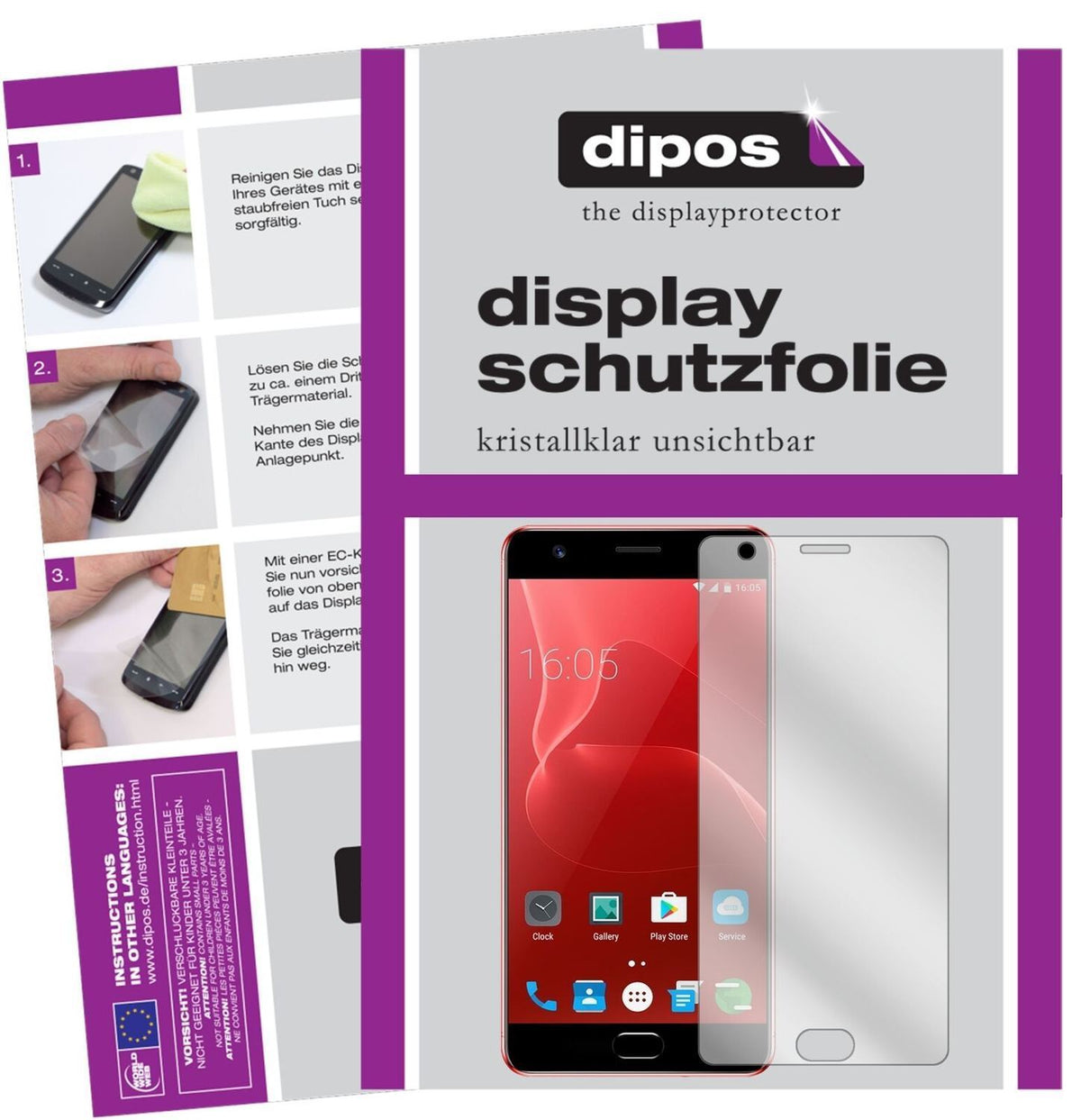 5x Schutzfolie klar für Elephone P8 Max Display-Sc (2)