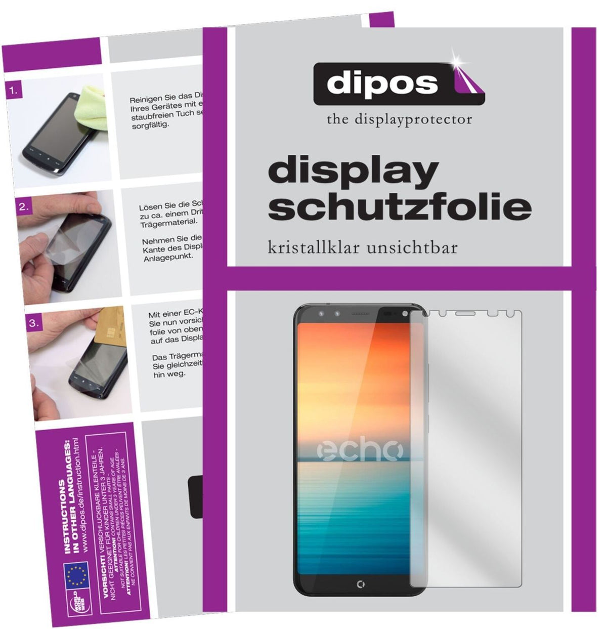 5x Schutzfolie klar für Echo Horizon Display-Schut (2)
