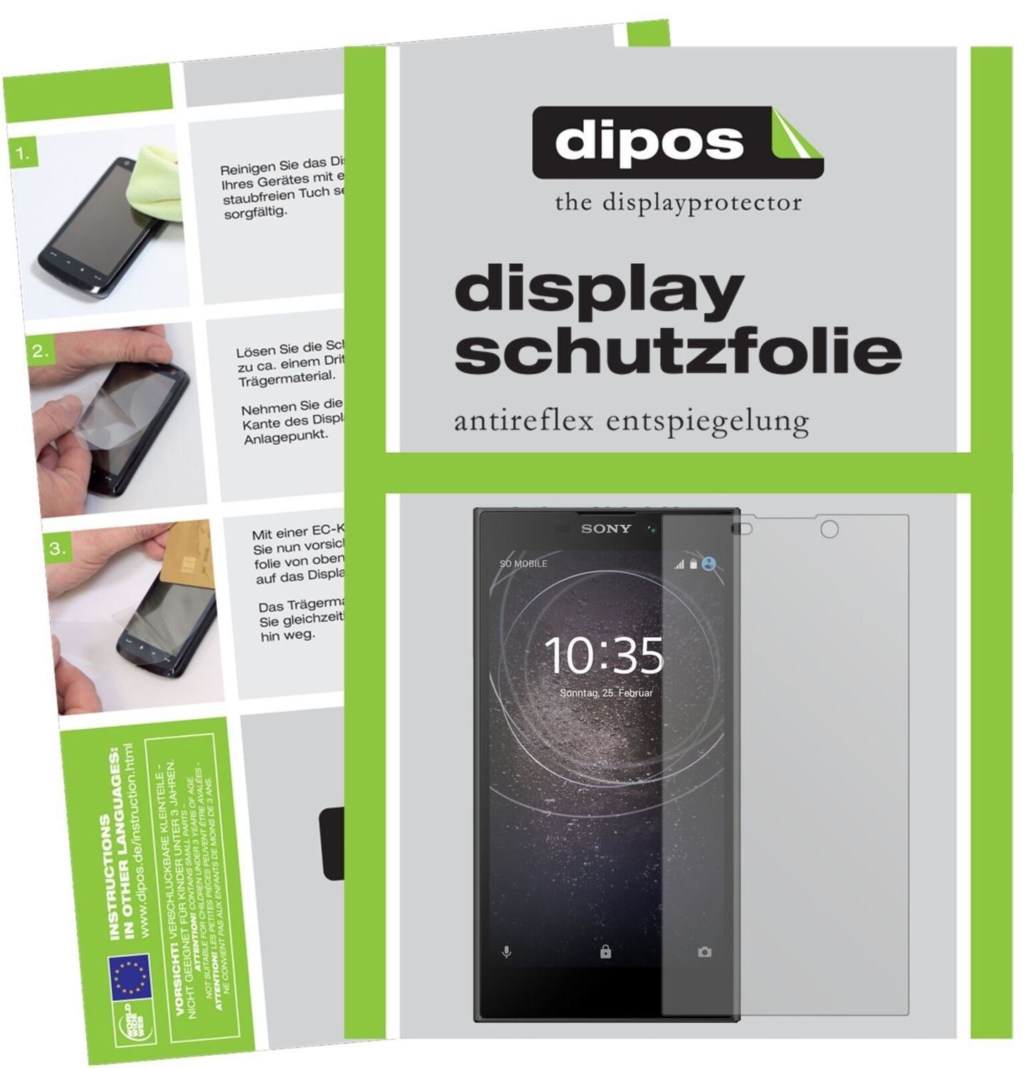 1x Schutzfolie matt für Sony Xperia L2 Display-Sch (2)