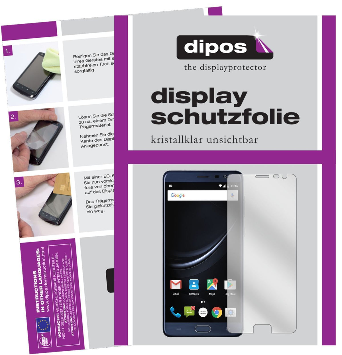 6x Schutzfolie klar für Cubot Cheetah 2 Display-Sc (1)