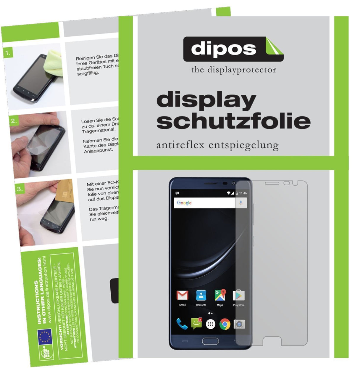 2x Schutzfolie matt für Cubot Cheetah 2 Display-Sc (1)