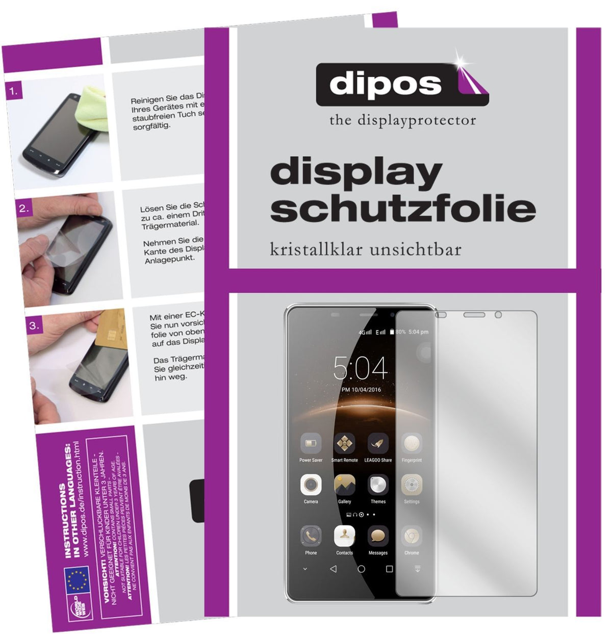 2x Schutzfolie klar für Leagoo M8 Display-Schutzfo (1)