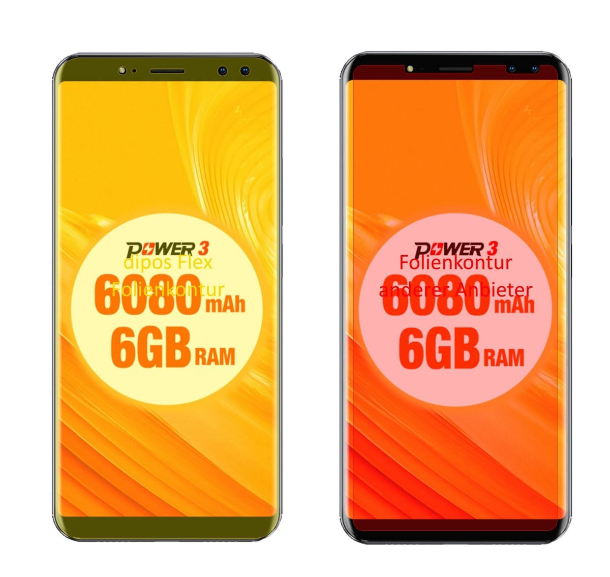 3x 3D Full Cover Schutzfolie für Ulefone Power 3 (2)