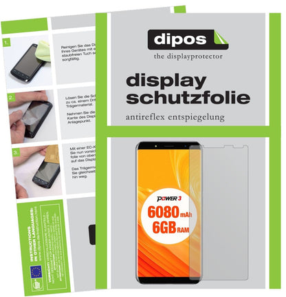 6x Schutzfolie matt für Ulefone Power 3 Display-Sc (1)