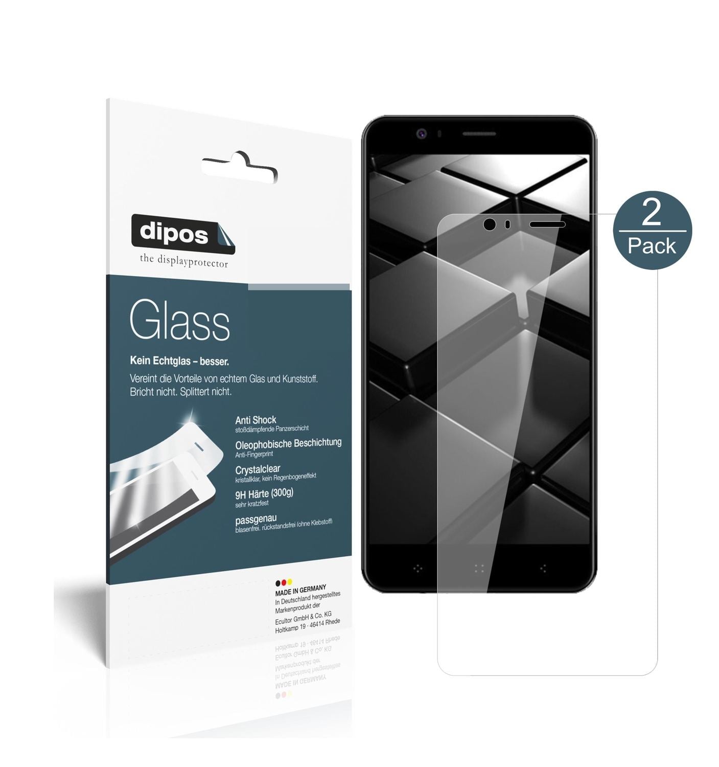 2x 9H Schutzfolie für Elephone P8 Mini Panzerfolie (1)