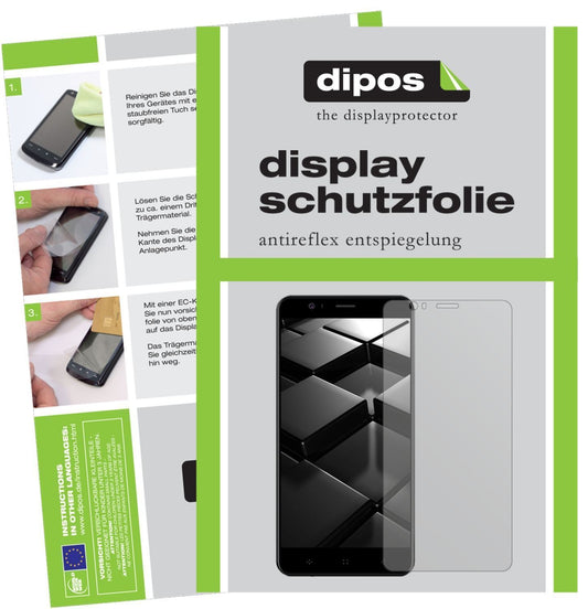 2x Schutzfolie matt für Elephone P8 Mini Display-S (1)