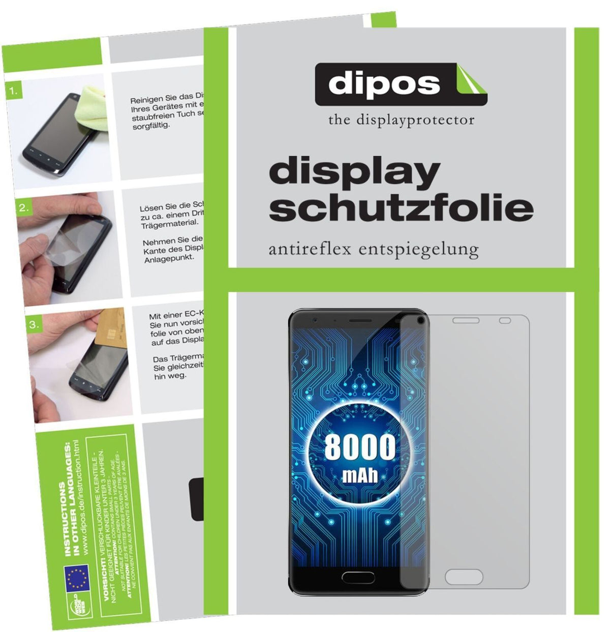 5x Schutzfolie matt für Oukitel K8000 Display-Schu (2)