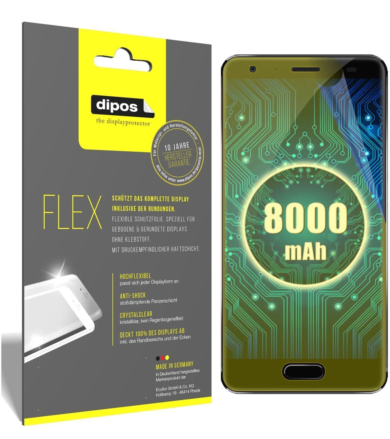 3x 3D Full Cover Schutzfolie für Oukitel K8000 (1)