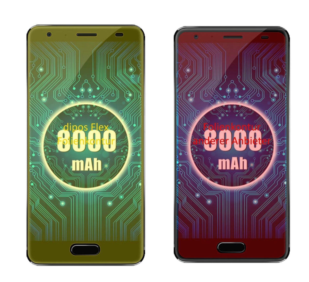 3x 3D Full Cover Schutzfolie für Oukitel K8000 (2)
