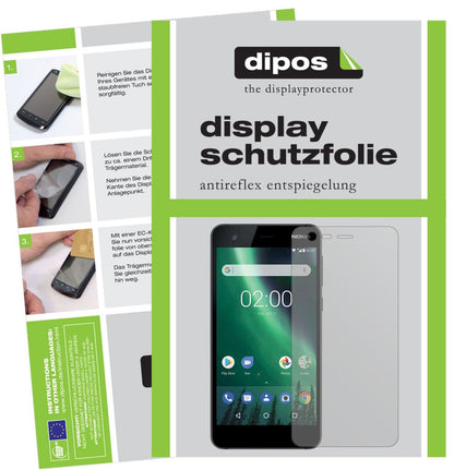 6x Schutzfolie matt für Nokia 2 Display-Schutzfoli (1)