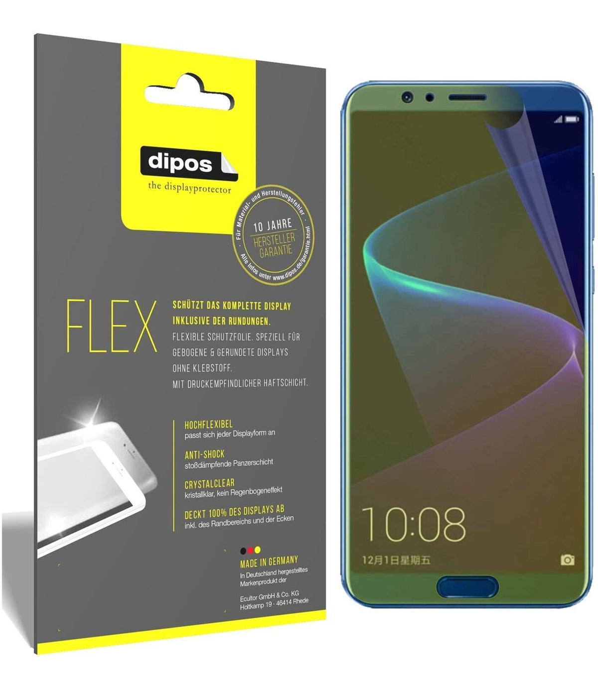 2x 3D Full Cover Schutzfolie für Huawei Honor V10 (2)