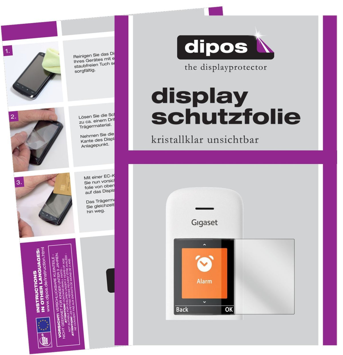 6x Schutzfolie klar für Gigaset E370 / E370A Displ (1)