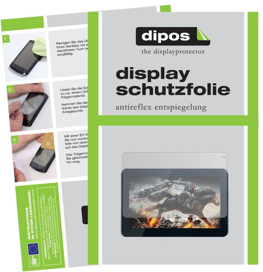 2x Schutzfolie matt für Hipo 10,1 Zoll Tablet Disp (1)