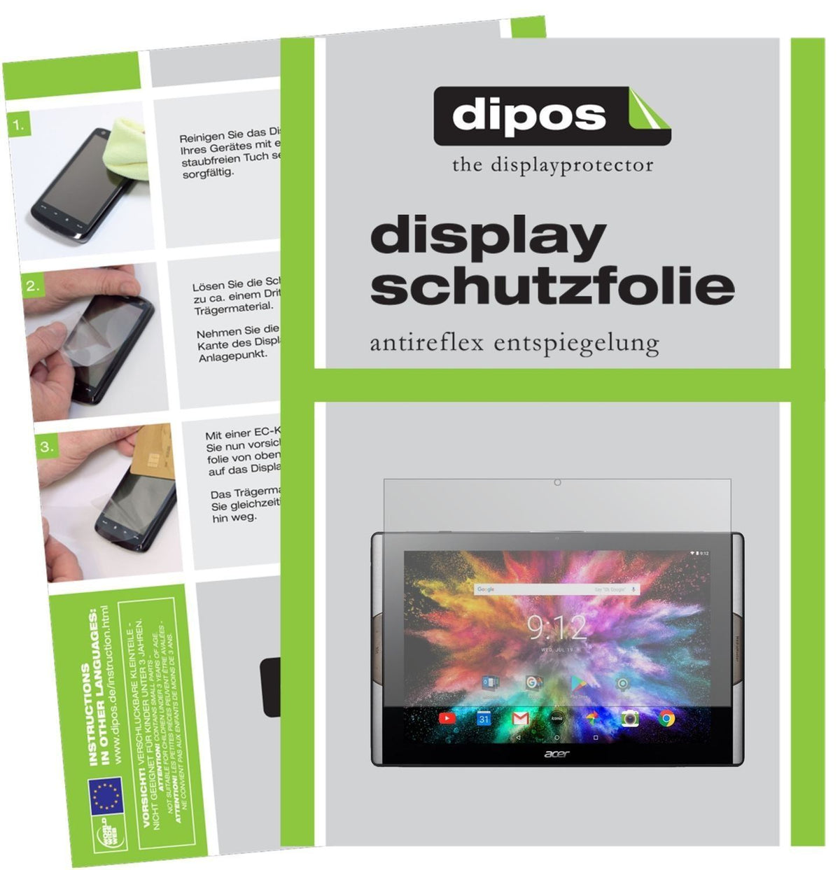 2x Schutzfolie matt für Acer Iconia Tab 10 A3-A50  (1)