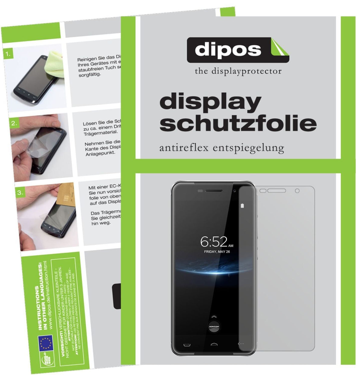 1x Schutzfolie matt für HOMTOM HT37 Pro Display-Sc (2)