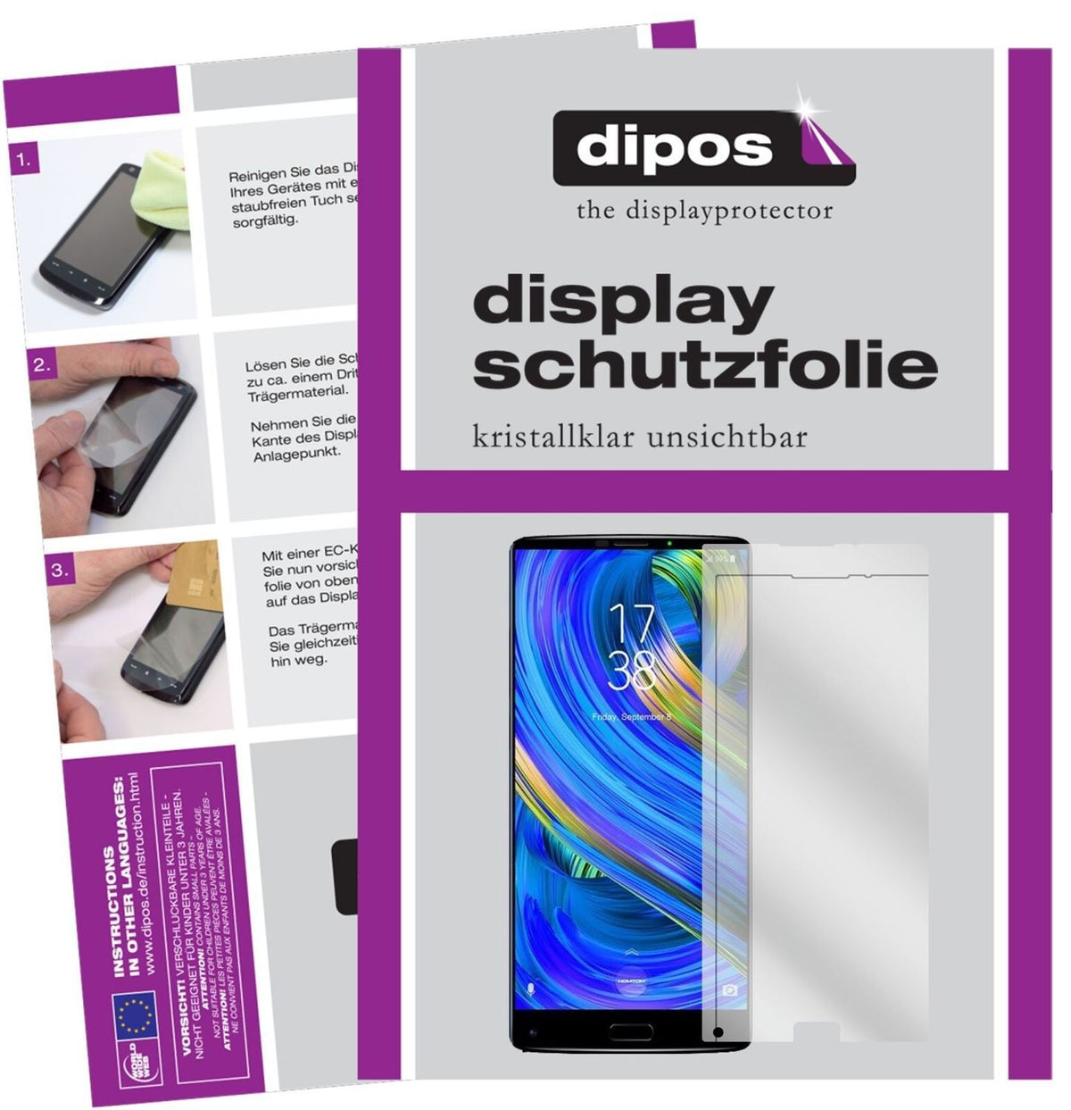 5x Schutzfolie klar für HOMTOM S9 Plus Display-Sch (2)