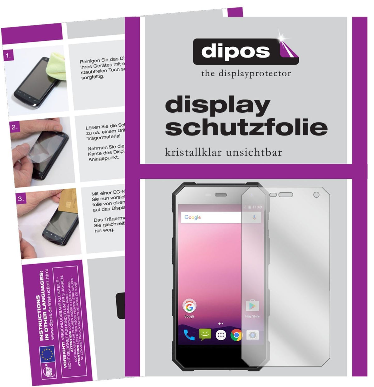 2x Schutzfolie klar für Nomu S10 Pro Display-Schut (1)