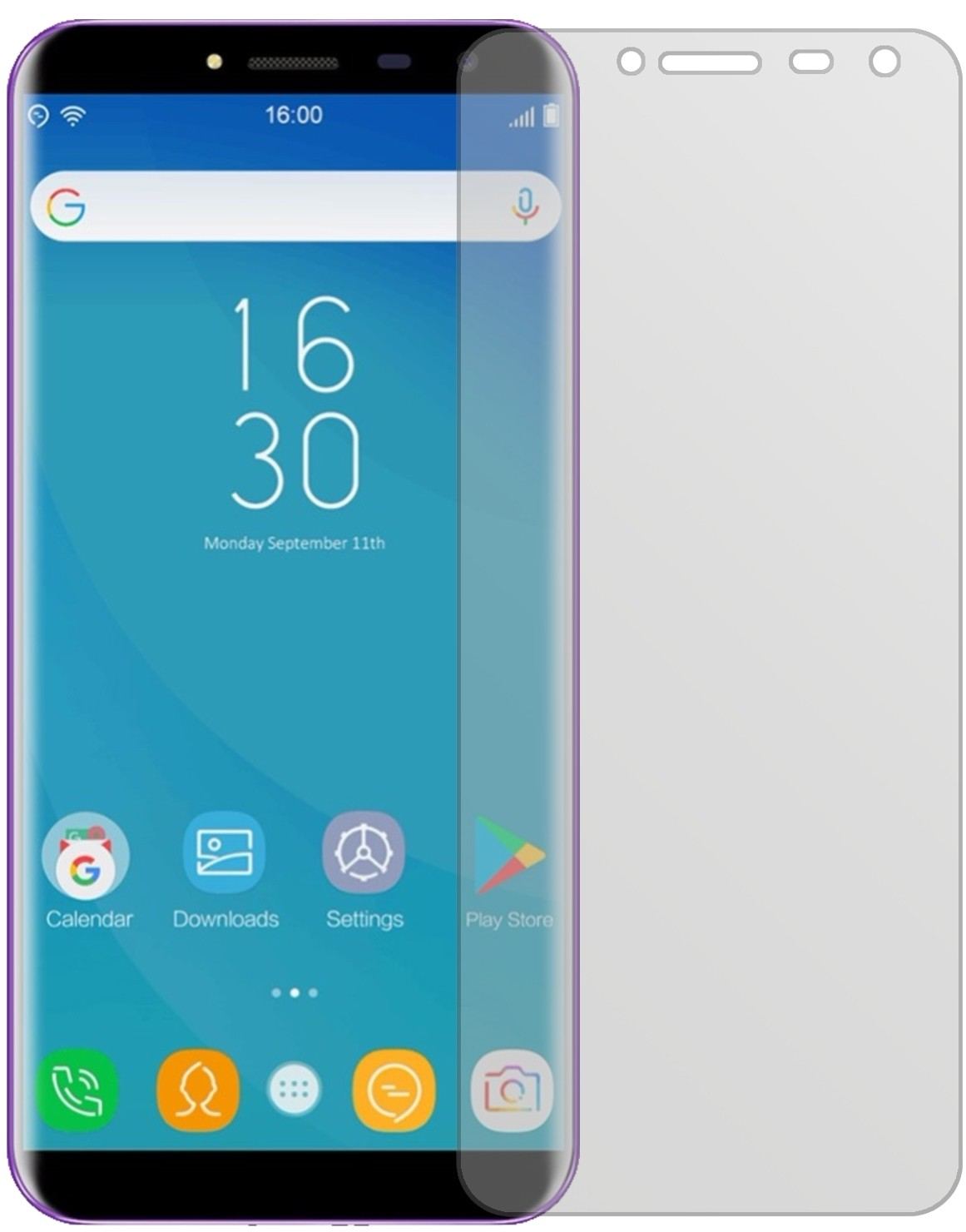 2x Schutzfolie matt für Oukitel C8 Display-Schutzf (2)