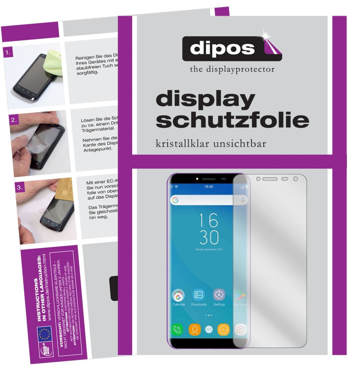 2x Schutzfolie klar für Oukitel C8 Display-Schutzf (1)