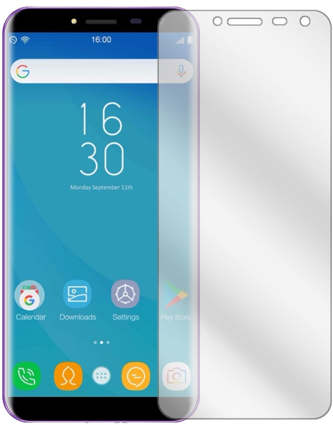 2x Schutzfolie klar für Oukitel C8 Display-Schutzf (2)