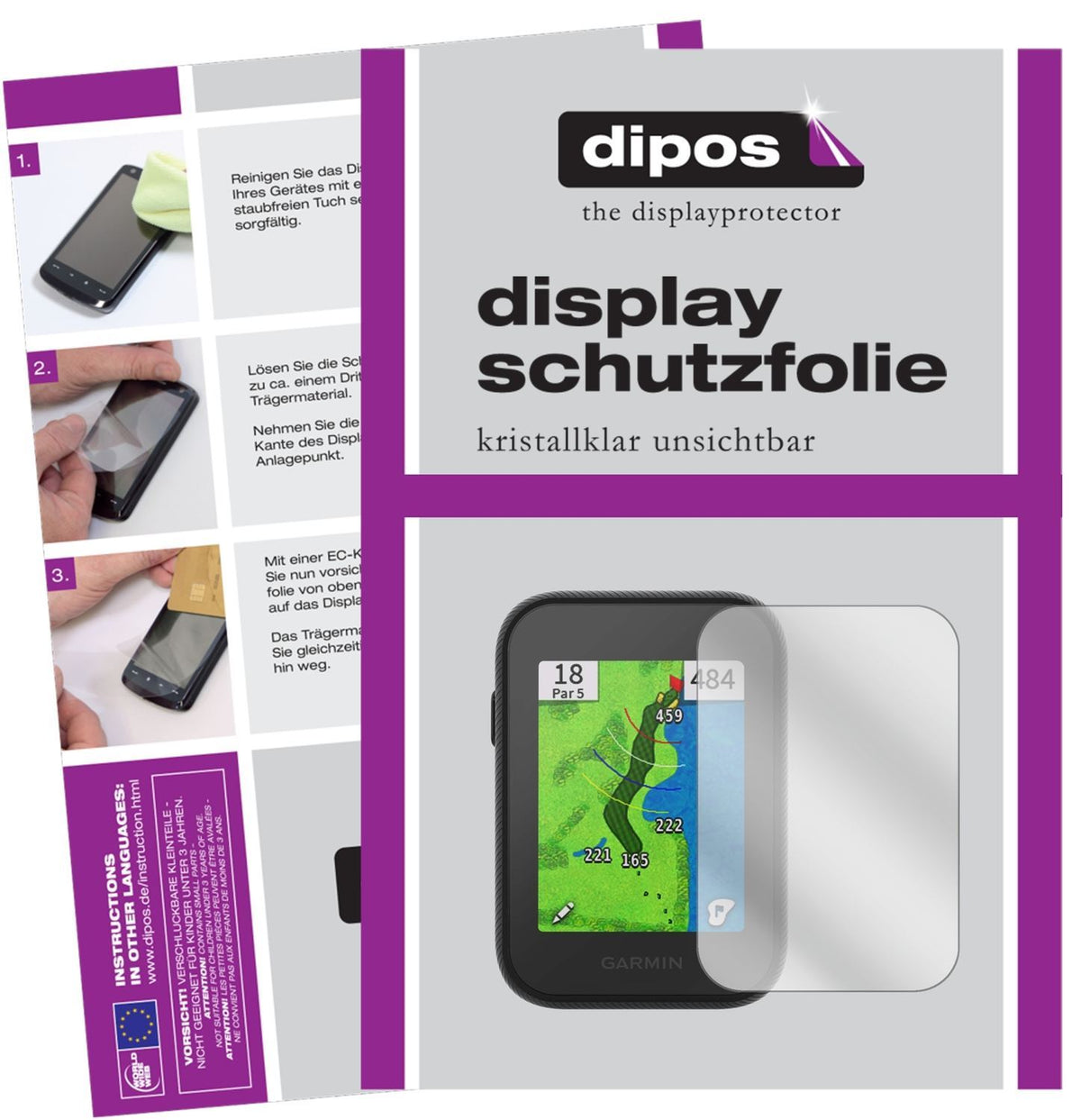 3x Schutzfolie klar für Garmin Approach G30 Displa (1)