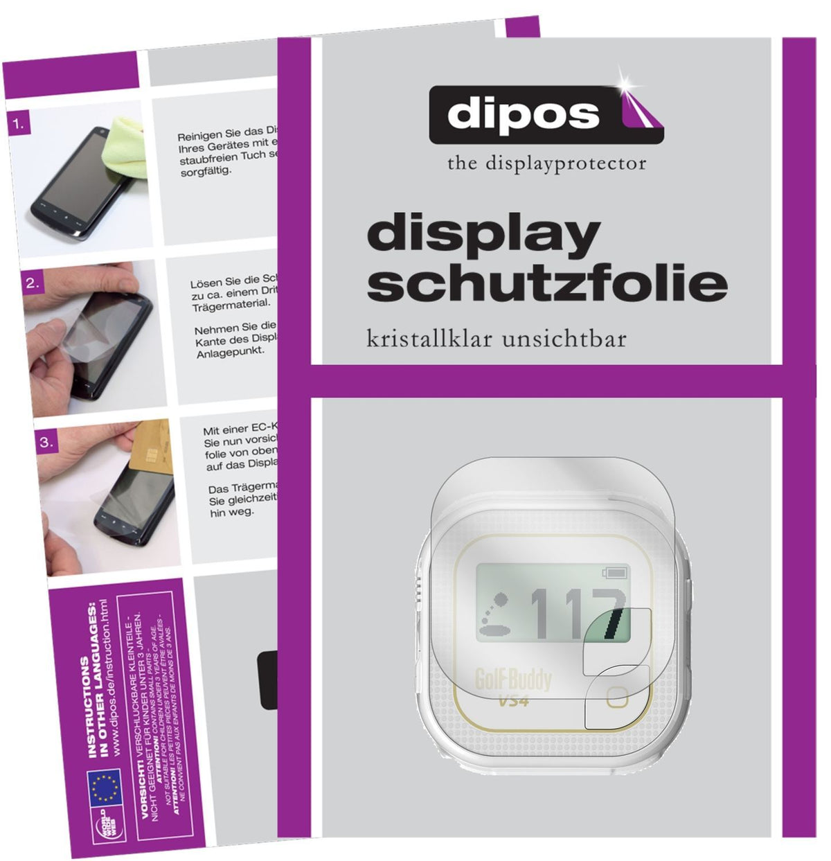 6x Schutzfolie klar für Golfbuddy Voice VS4 Displa (1)