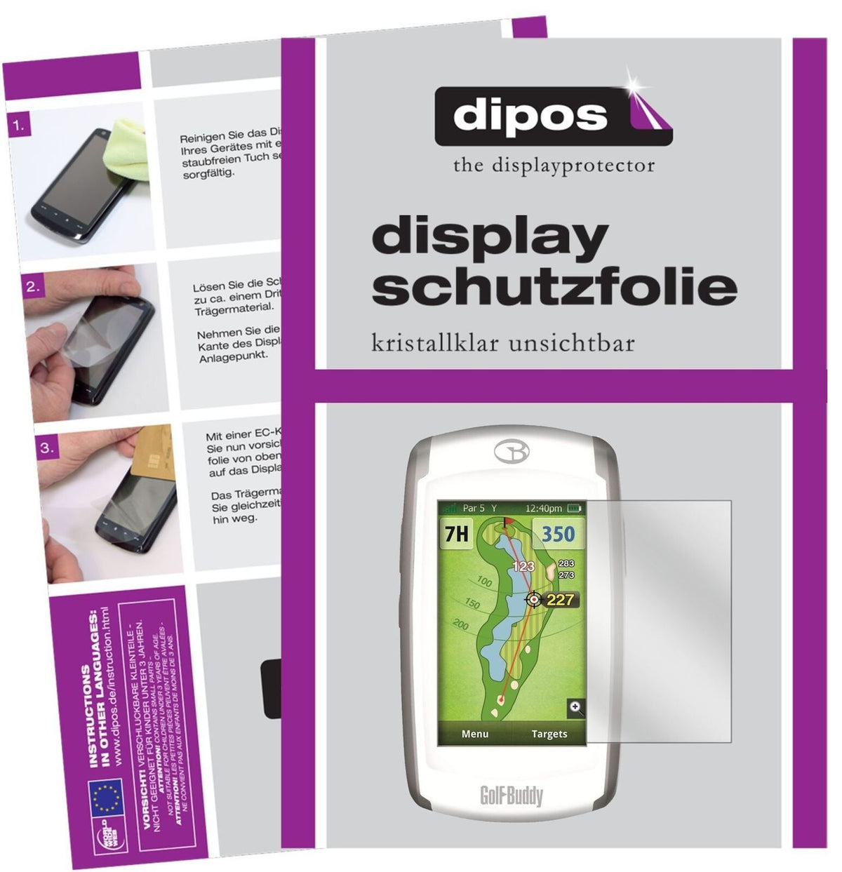 5x Schutzfolie klar für Golfbuddy World Platinum 2 (2)