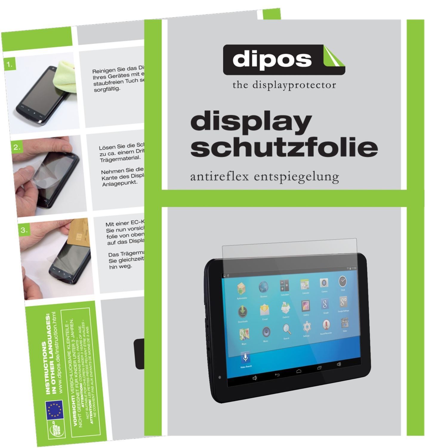 2x Schutzfolie matt für Jay tech XE10 Display-Schu (1)