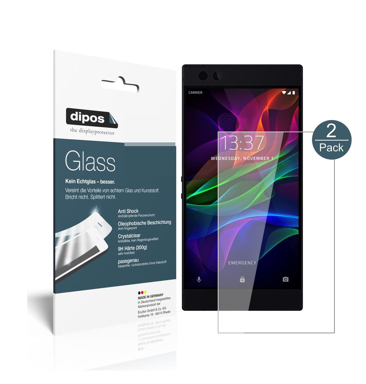 2x 9H Schutzfolie für Razer Phone Panzerfolie (1)