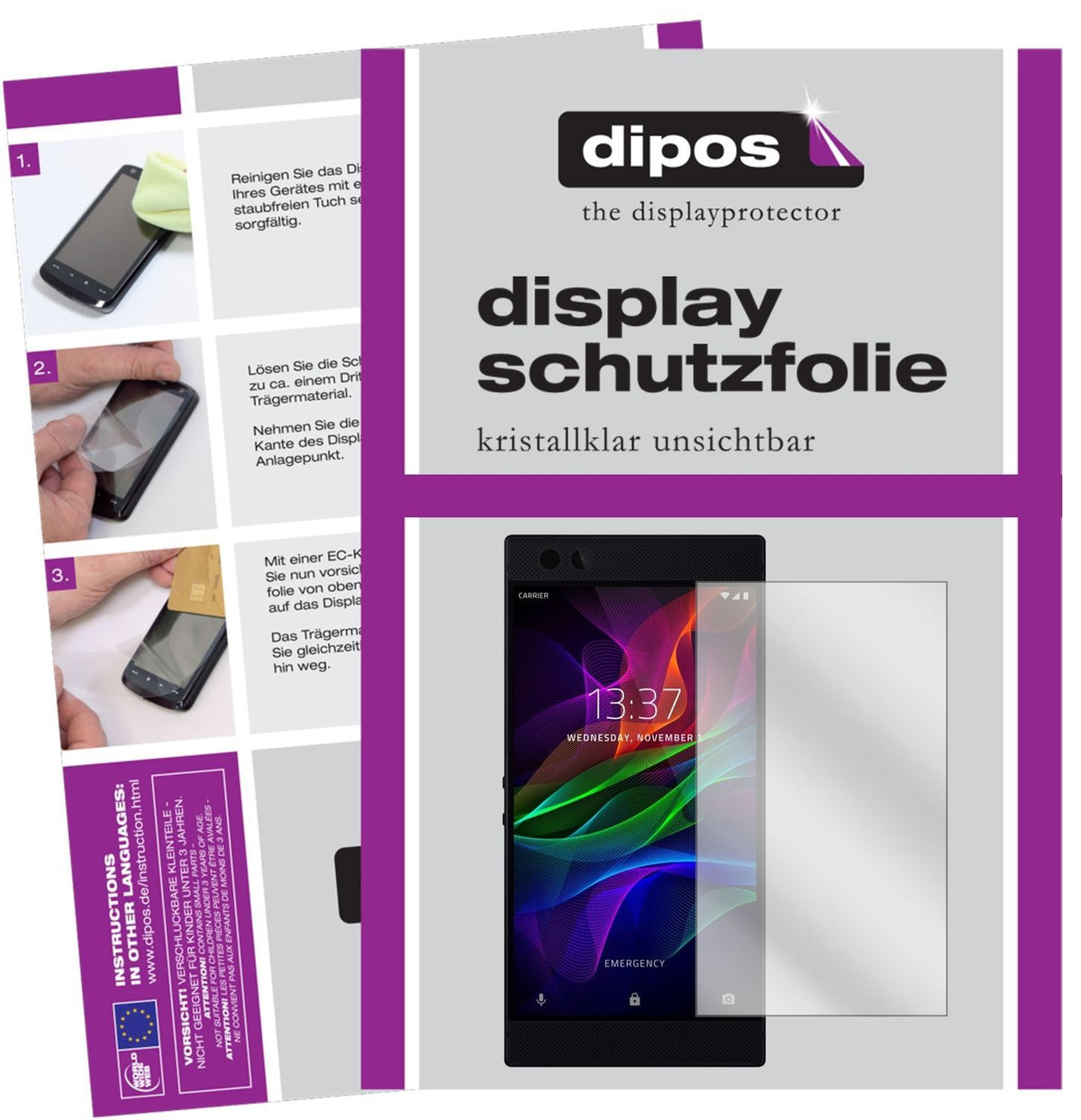 6x Schutzfolie klar für Razer Phone Display-Schutz (1)