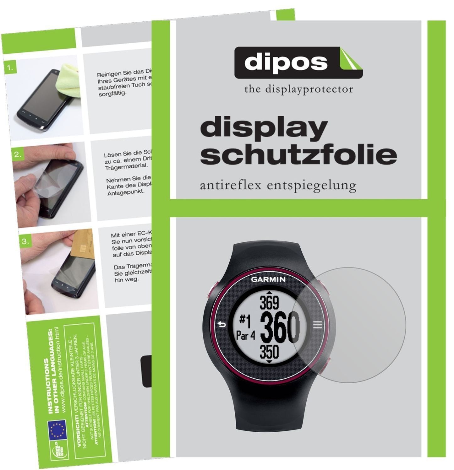 6x Schutzfolie matt für Garmin Approach S3 Display (1)