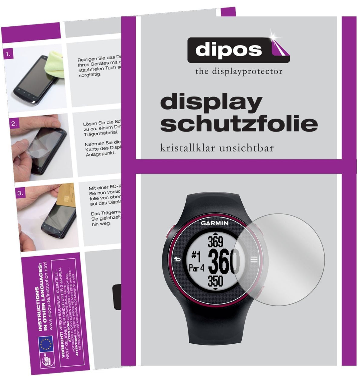 6x Schutzfolie klar für Garmin Approach S3 Display (1)