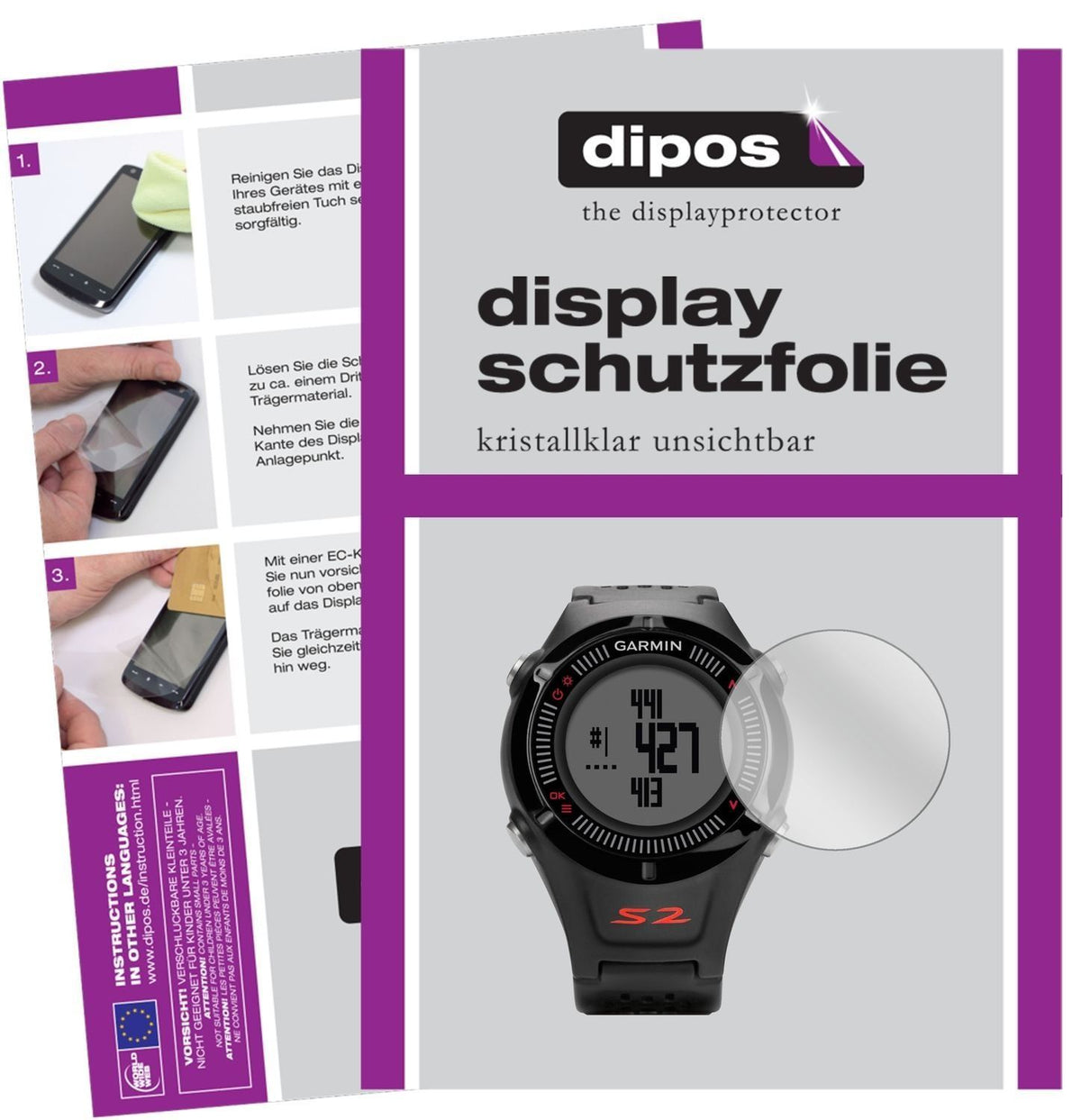 6x Schutzfolie klar für Garmin Approach S2 Display (1)