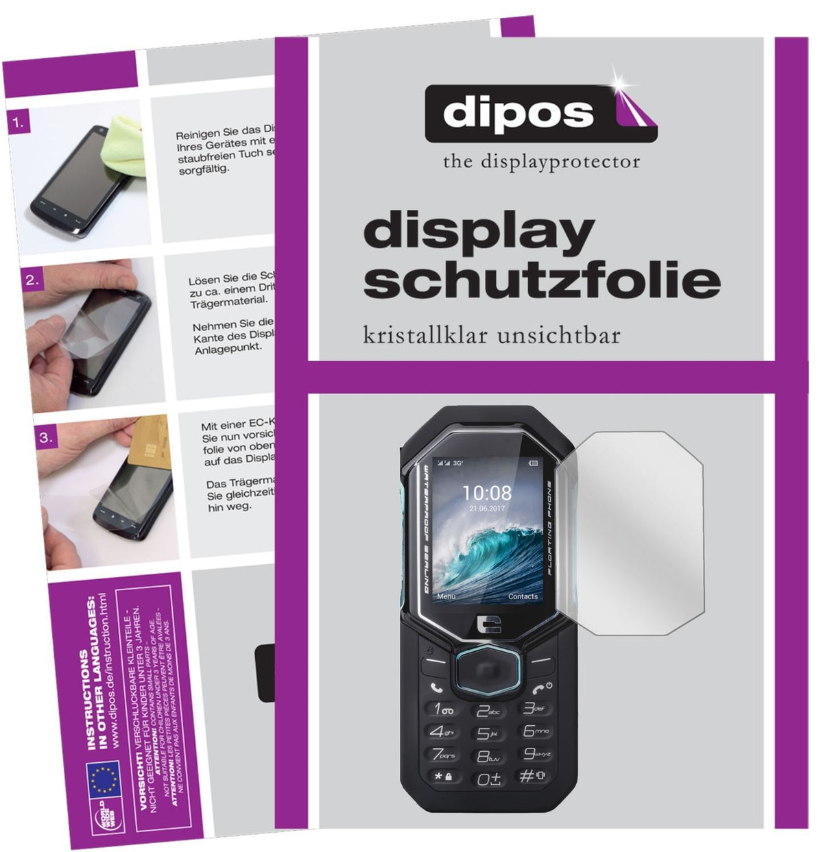 2x Schutzfolie klar für Crosscall Shark-X3 Display (1)