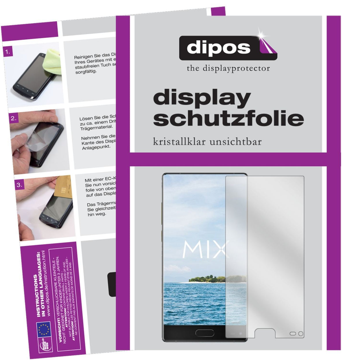 6x Schutzfolie klar für Ulefone Mix Display-Schutz (1)