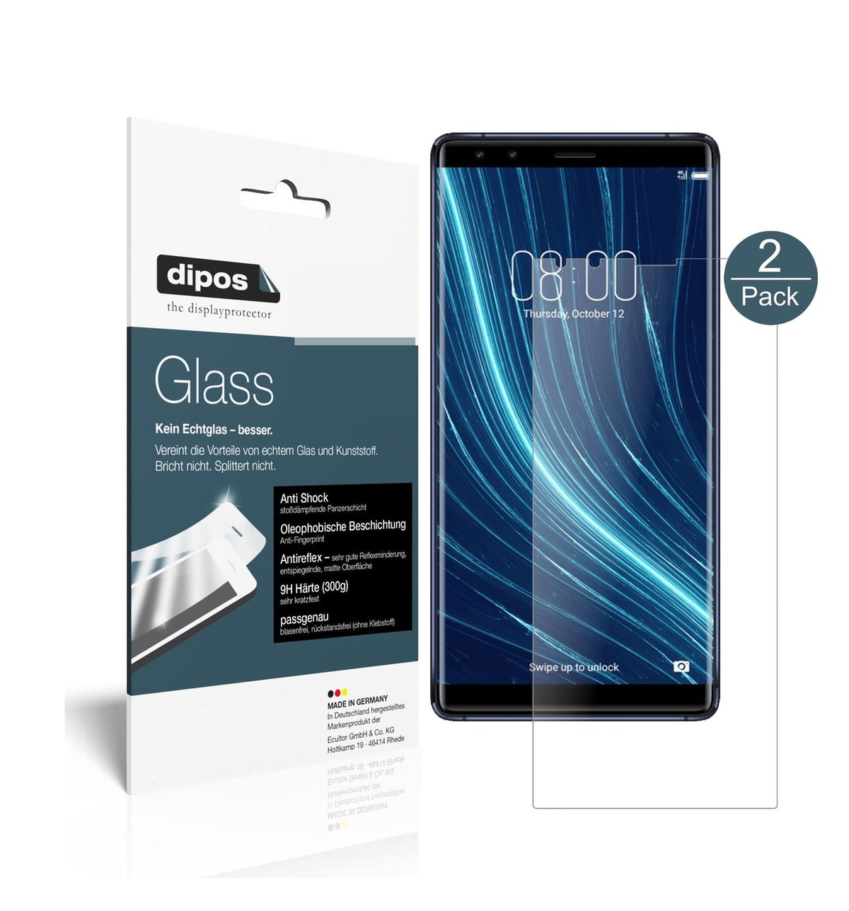 2x 9H Schutzfolie matt für Archos Diamond Omega Pa (1)