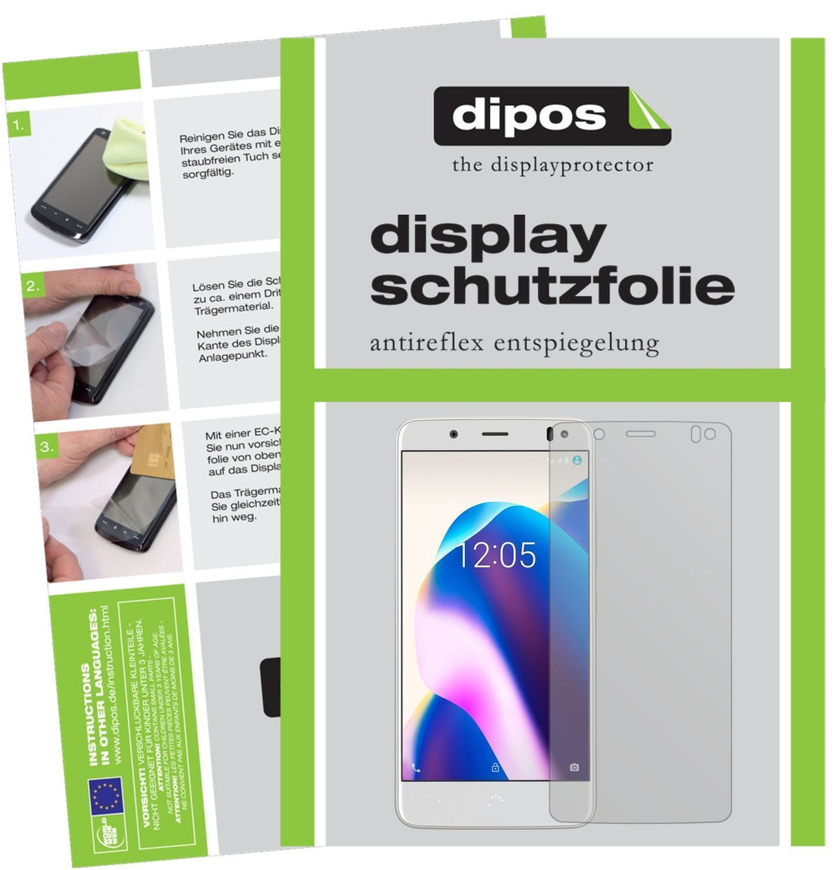 2x Schutzfolie matt für BQ Aquaris U2 Lite Display (1)