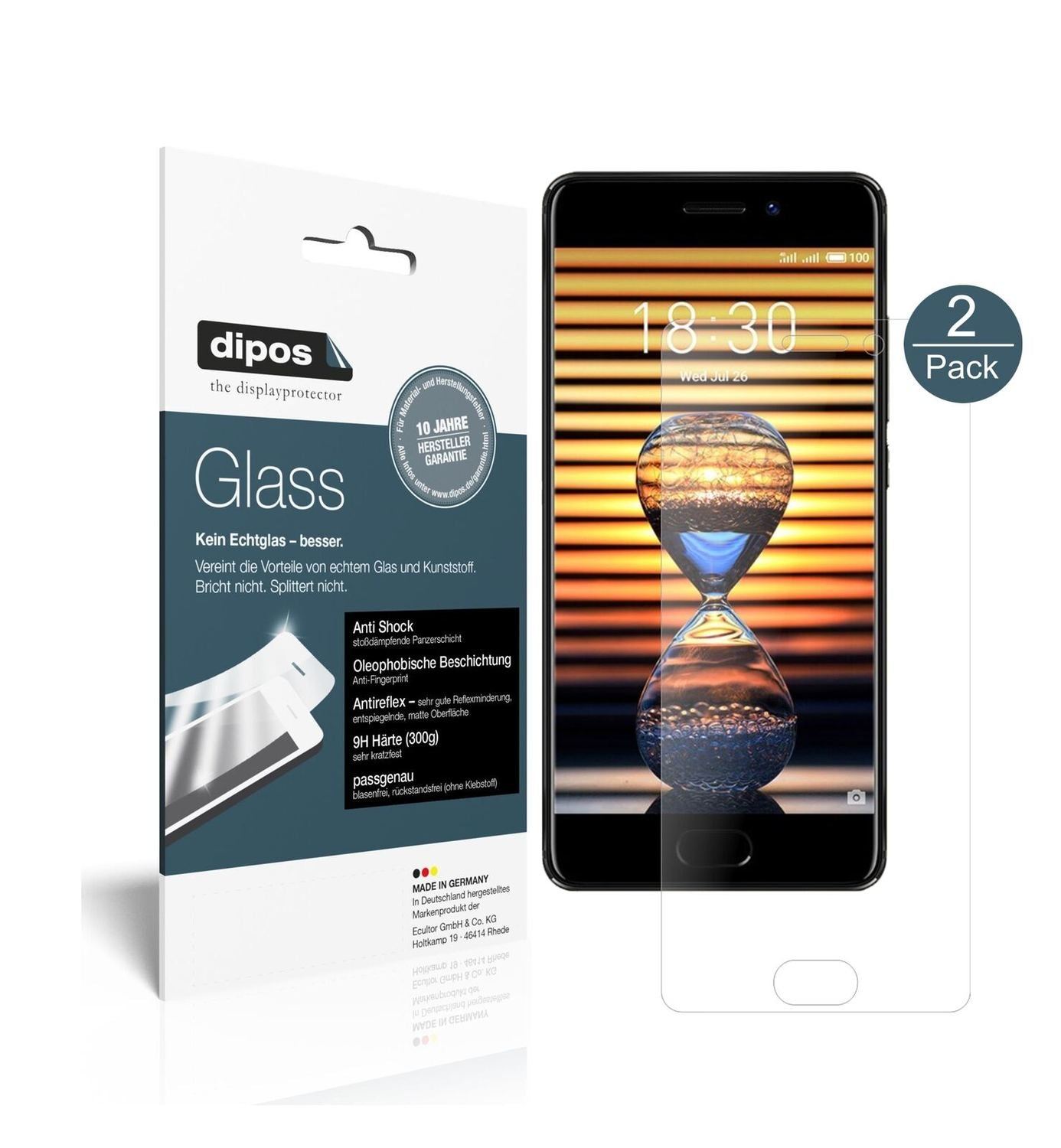 1x 9H Schutzfolie matt für Meizu Pro 7 Plus Panzer (2)