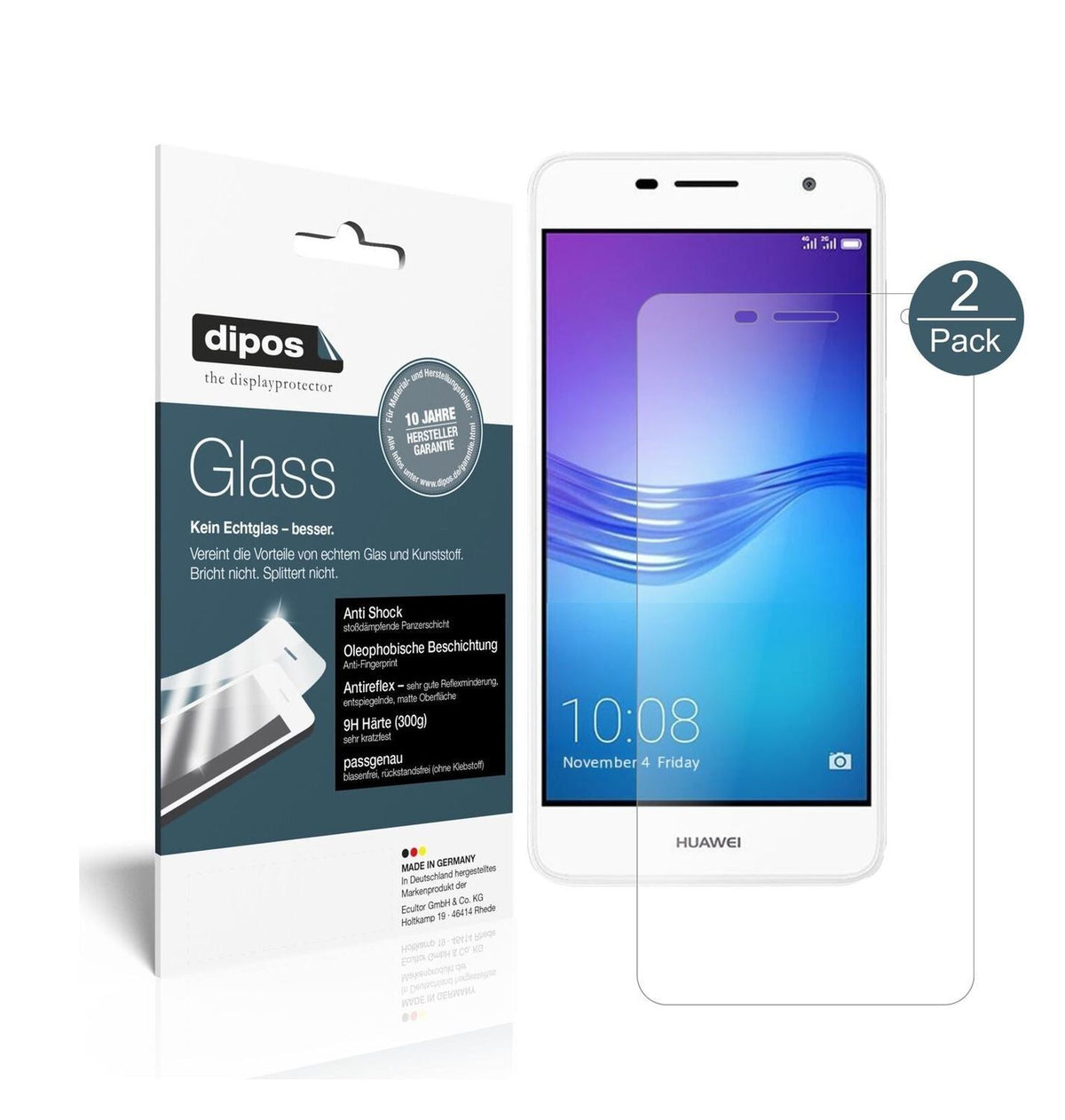 1x 9H Schutzfolie matt für Huawei Enjoy 7 Plus Pan (2)