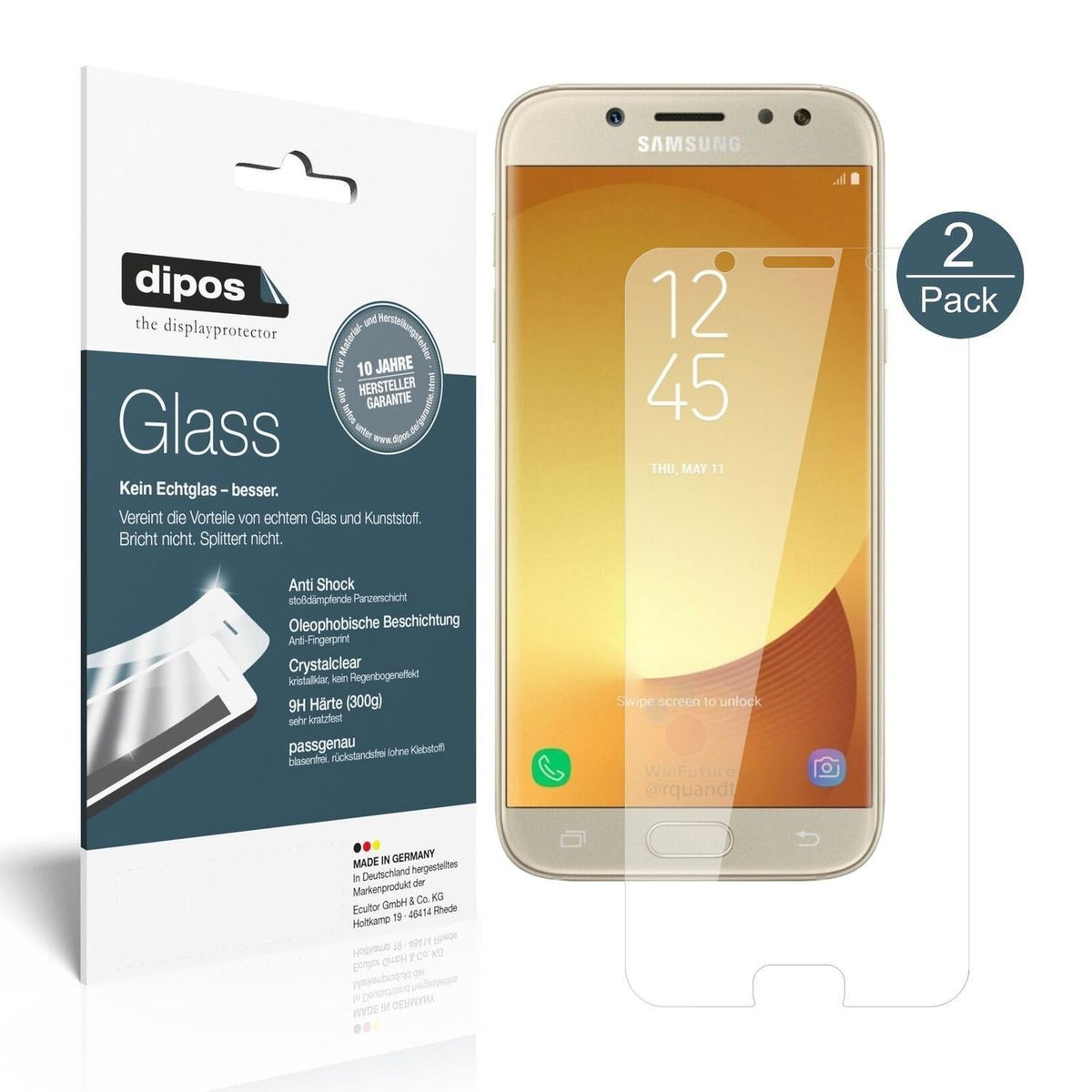 1x 9H Schutzfolie für Samsung Galaxy J5 2017 Panze (2)