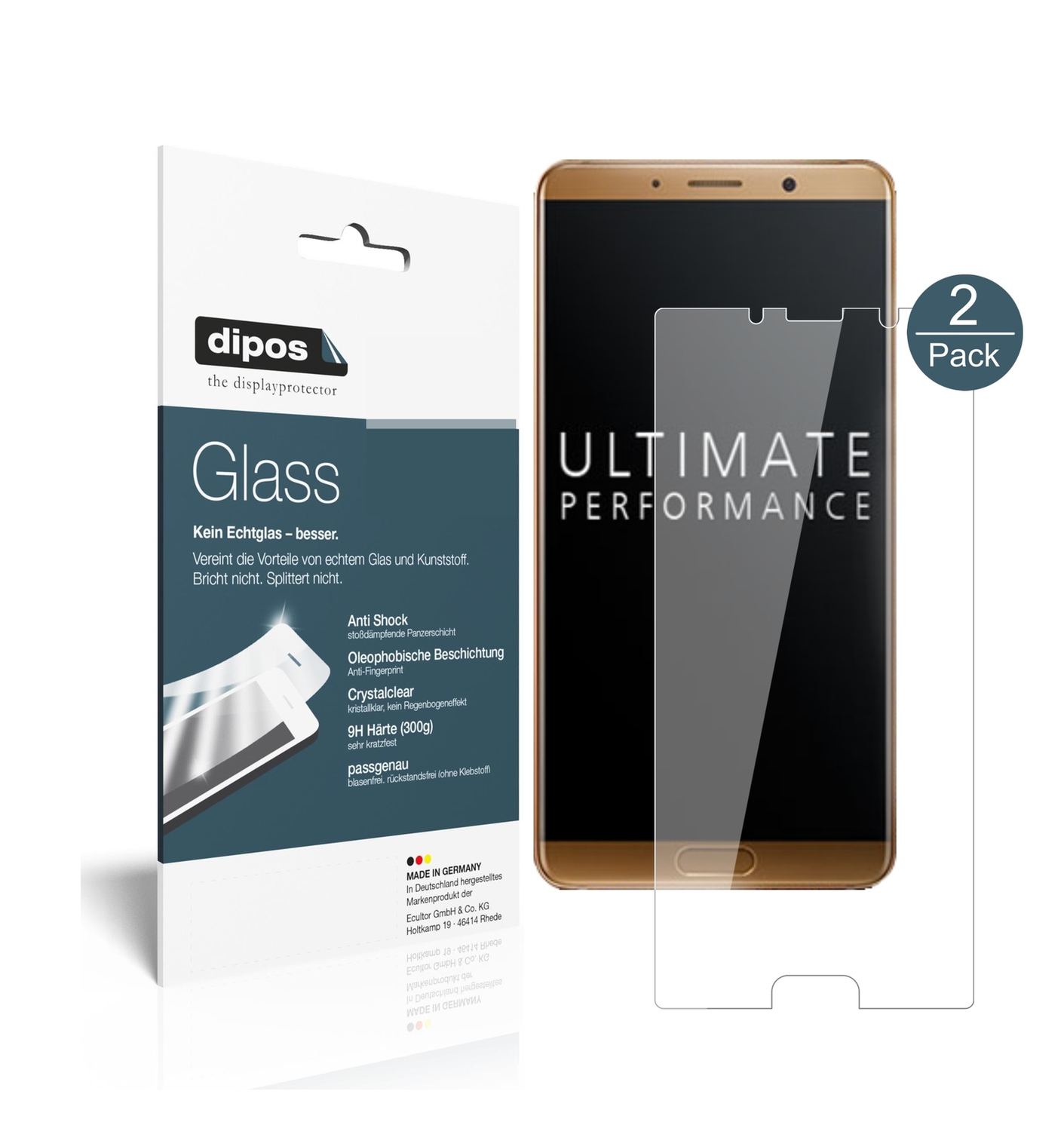 2x 9H Schutzfolie für Huawei Mate 10 Panzerfolie (1)