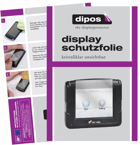 3x Schutzfolie klar für NavGear TourMate SLX-350 D (1)