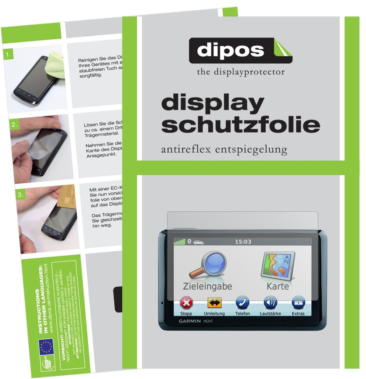 3x Schutzfolie matt für Garmin nüvi 1390Tpro Displ (1)