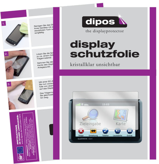 3x Schutzfolie klar für Garmin nüvi 1390Tpro Displ (1)