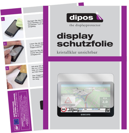 3x Schutzfolie klar für Snooper Truckmate C8500 Di (1)